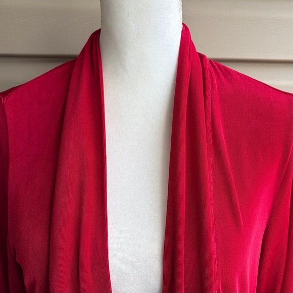 •Chico's• Travelers Vibrant Open Front Cardigan - Size 8 - Picture 3 of 8